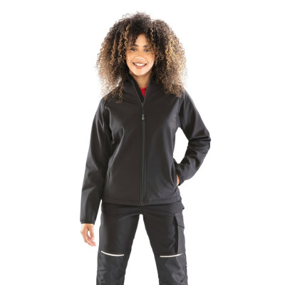 Ladies’ 3-layer recycled softshell jacket with hood